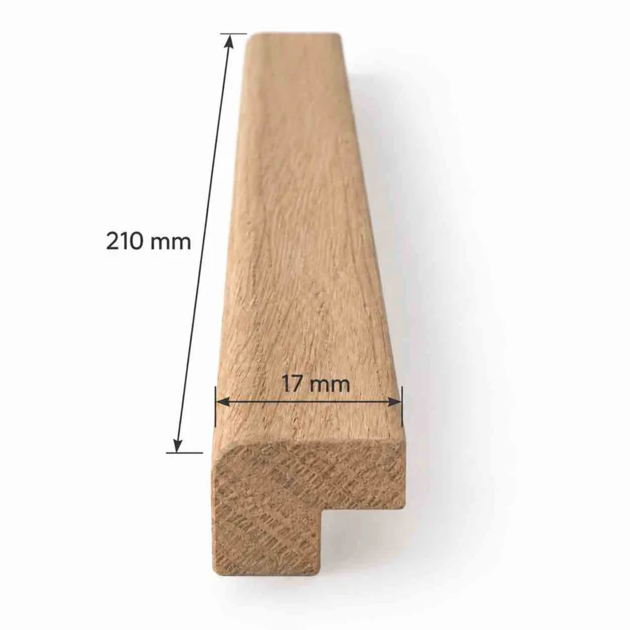 Bouton de porte Ligne en chêne massif huilé mat – 200 mm – Vendu à l’unité