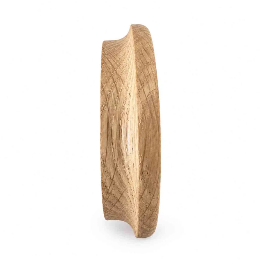 Bouton de porte demi Lune chêne massif brute