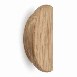 Bouton de porte demi-lune en chêne massif – finition huilée mate miniature 2