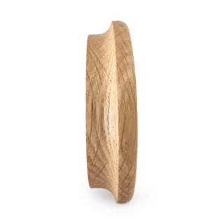 Bouton de porte demi-lune en chêne massif – finition vernis mat miniature 3